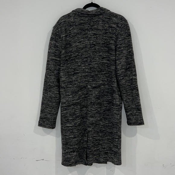 ZARA Man Sport MODA Gray Wool Double Breasted Pea coat Coat size L fits Medium - Picture 9 of 16